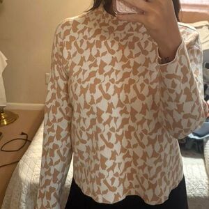 Philosophy Beige and Off-White Knit Top